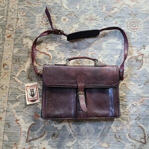 VTG Vintage Hidesign Leather Men's Messenger Bag Briefcase. L